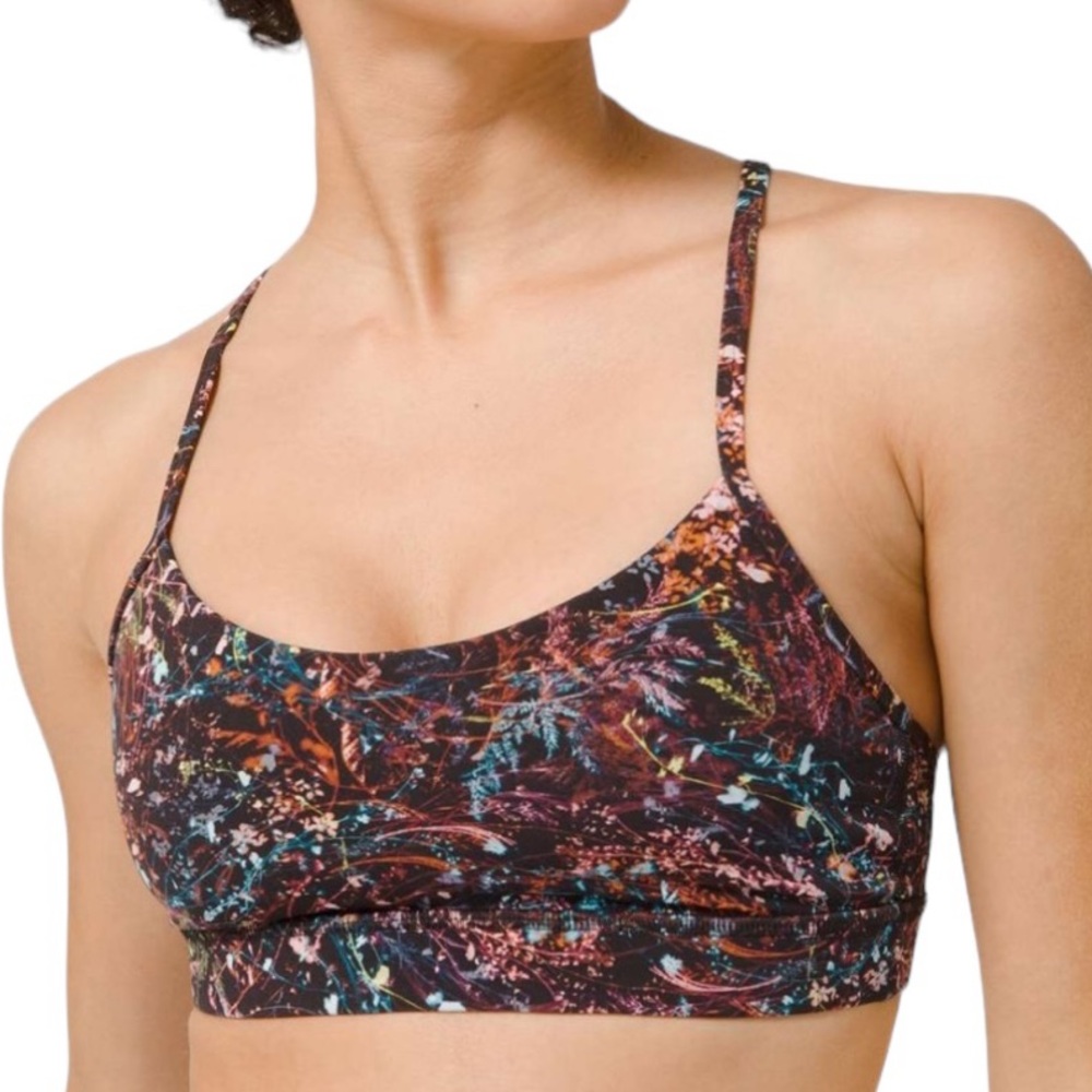 Lululemon Flow Y Bra B/C Cup Sz 2 NWOT in Foliage Overlay Multi Cottagecore RARE - Picture 2 of 16